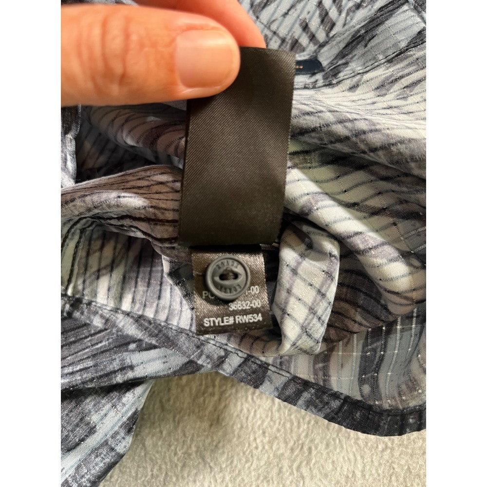 Roark Artifacts of Adventure Bless Up Marrakech Shirt Mens L Grey Zebra Print - Picture 9 of 9